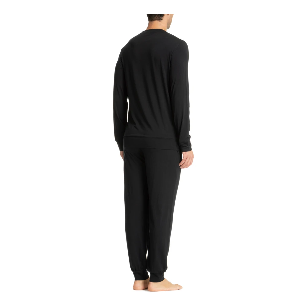 Emporio Armani Effen Mid Waist Pyjama met Details Black Heren