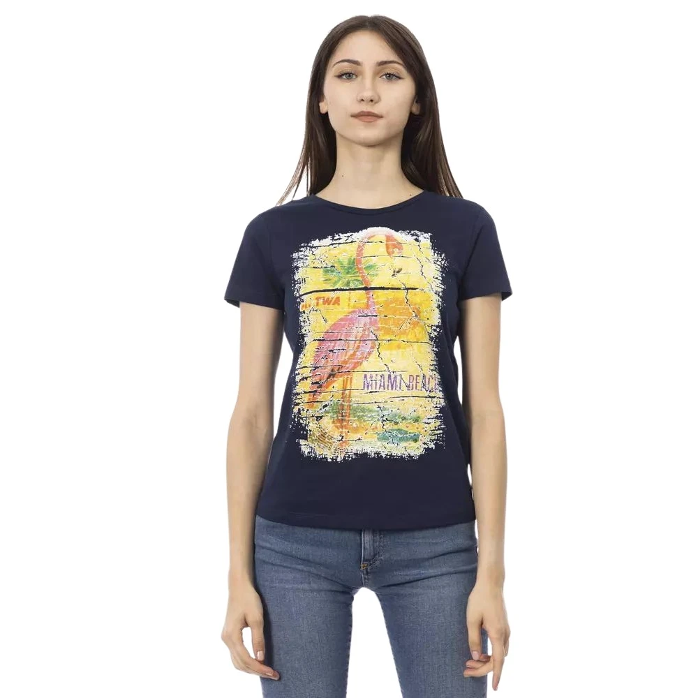 Trussardi Women's Blue Chic Short Sleeve Tee