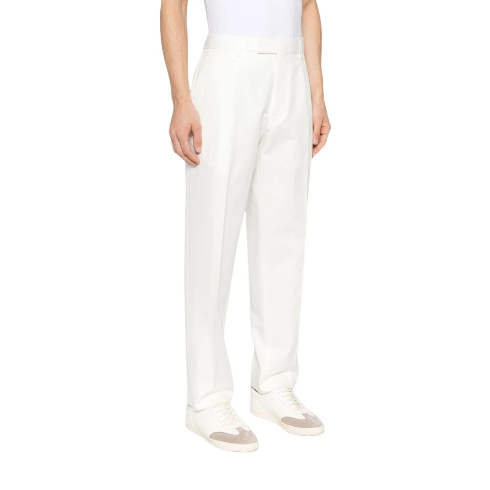 Ermenegildo Zegna Witte broek met knopen en zakken White Heren