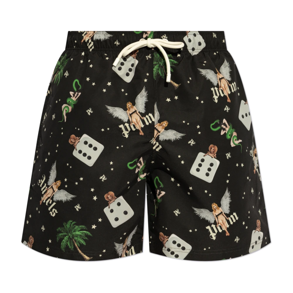 Palm Angels Zwembroek met kleurrijke print Black Heren