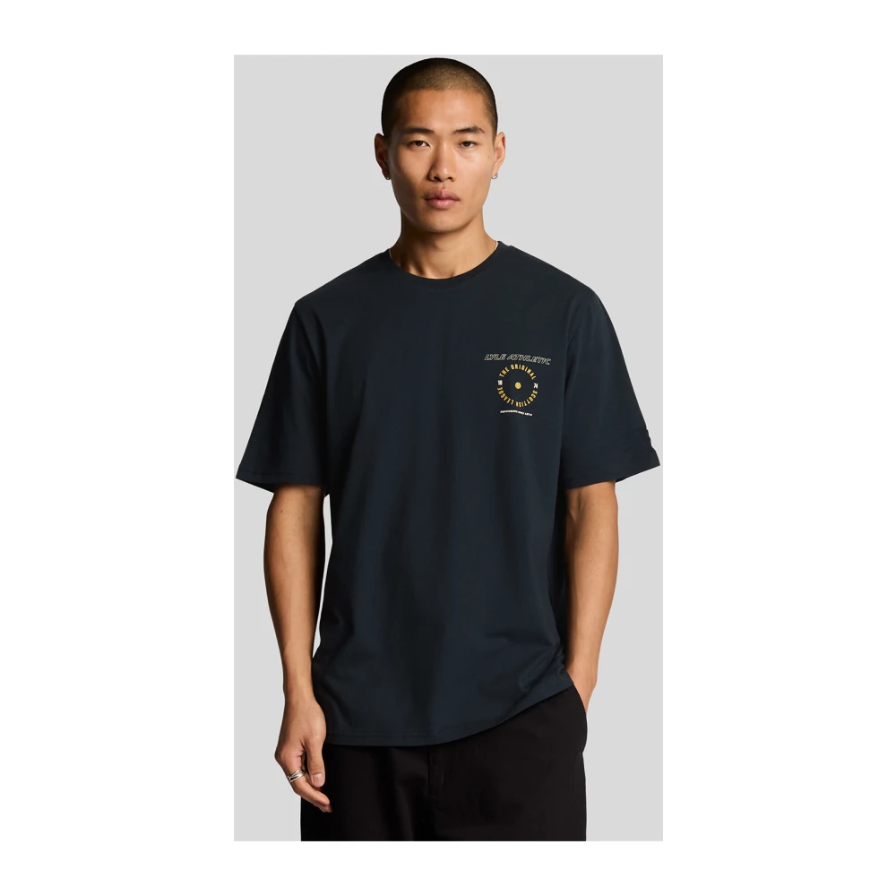 Lyle & Scott SS T-shirts Lyle Athletic Graphic T-shirt Blue Heren