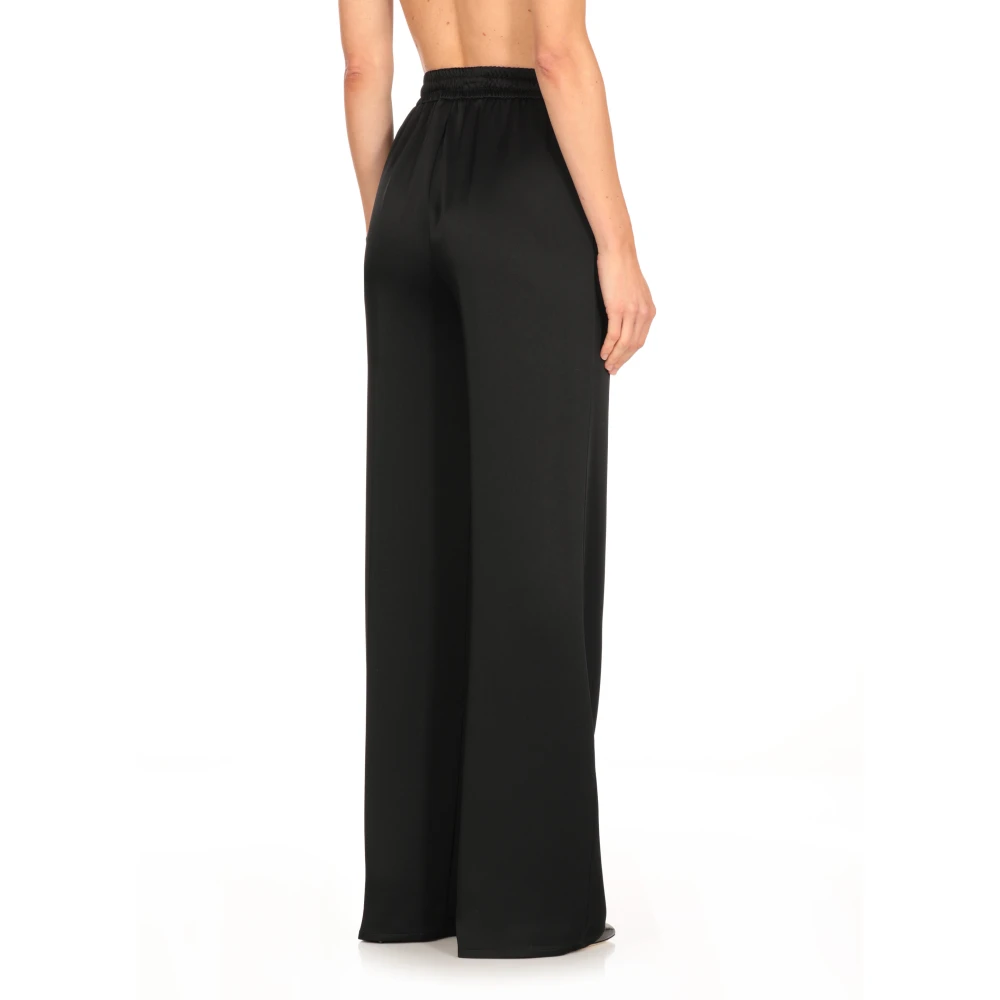 Herno Zwarte Elastische Taille Trekkoordbroek Black Dames