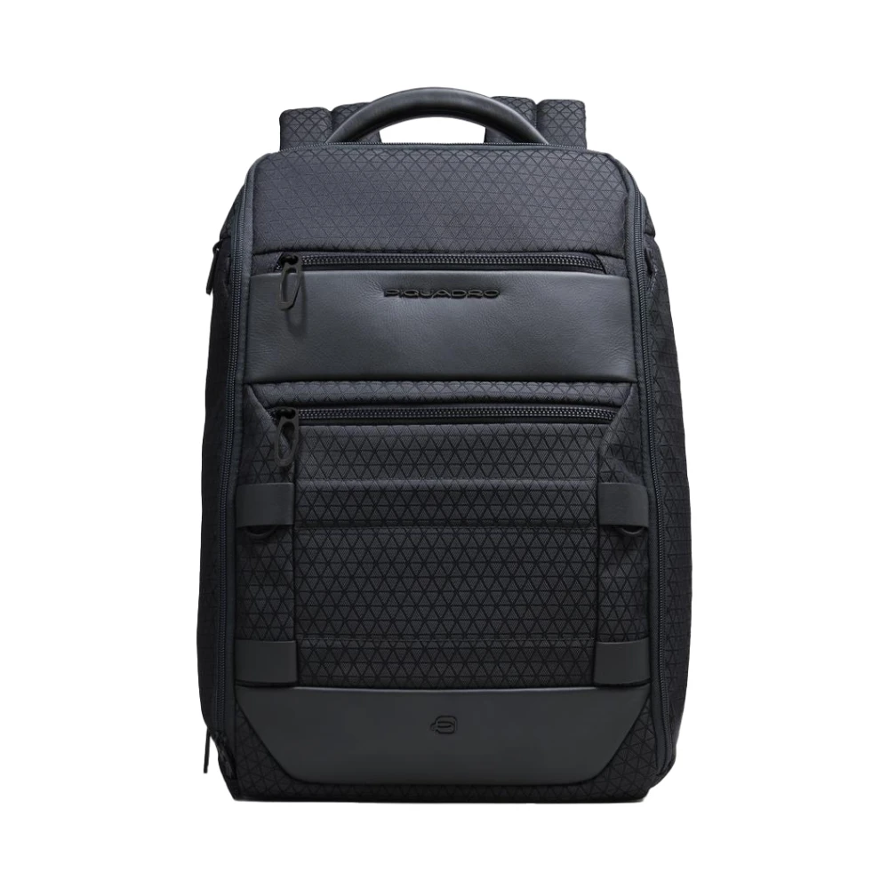 Piquadro Herr Blå Väskor One Size, Läder, Modular Travel Laptop Backpack 15.6