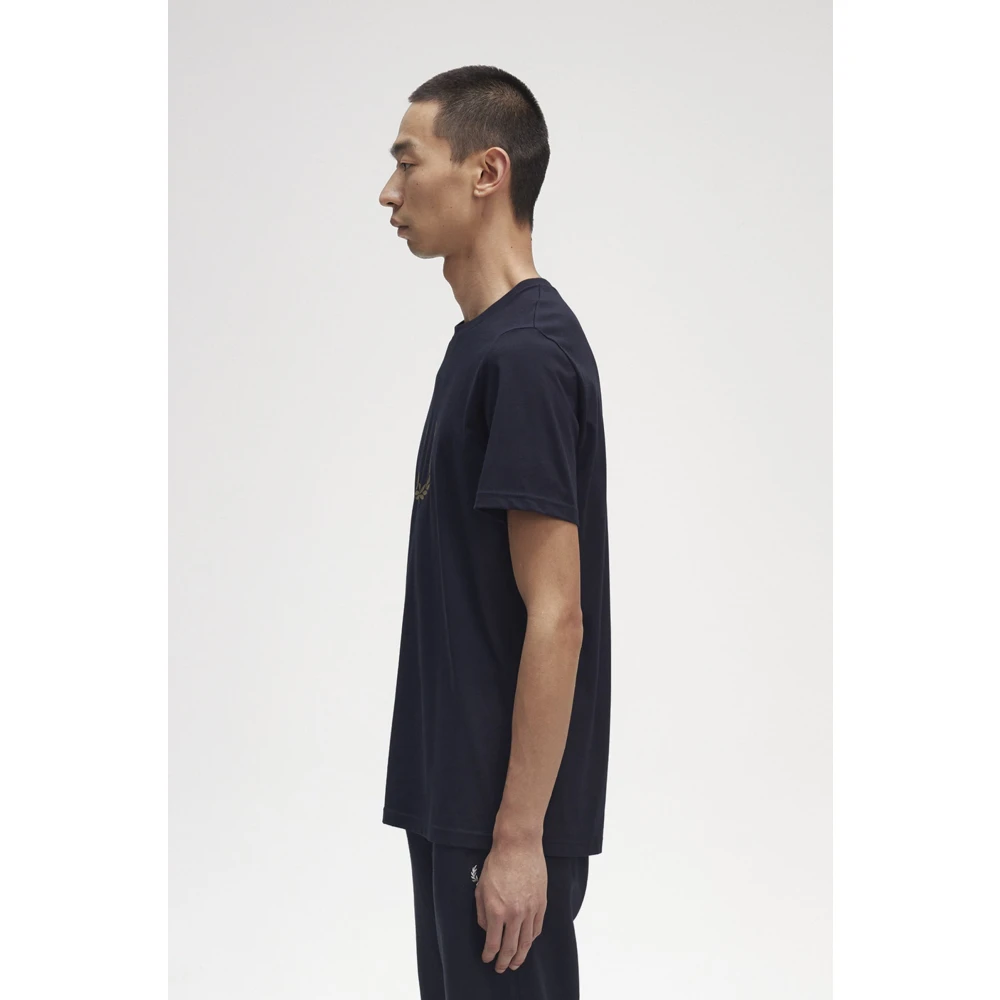 Fred Perry Laurel Wreath Grafisch T-shirt Blue Heren