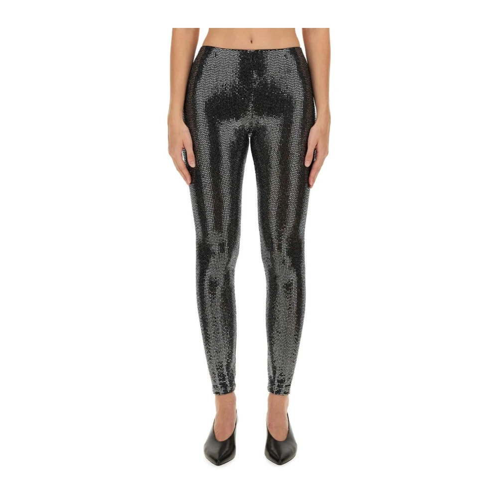 Isabel Marant Women's Black Embellished High-Waisted Leggings