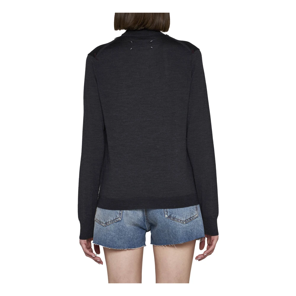 Maison Margiela Grijze Turtleneck Sweaters Gray Dames