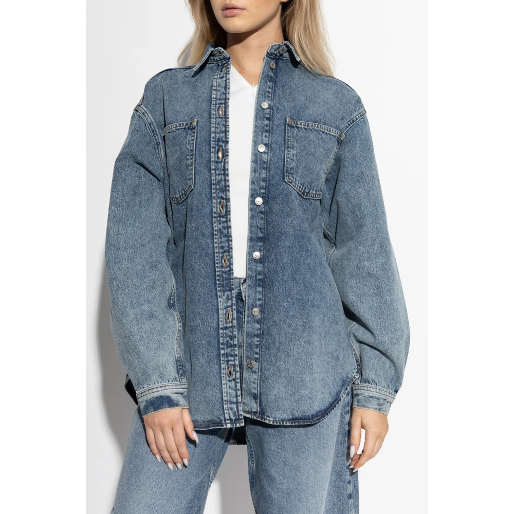 Samsøe Denim Overhemd Saeleanori Blue Dames