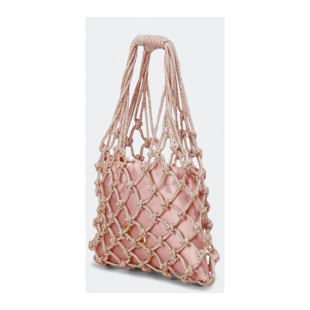 Hibourama Carrie Mini Tas Iconisch Ontwerp met Kristal Draad Pink Dames