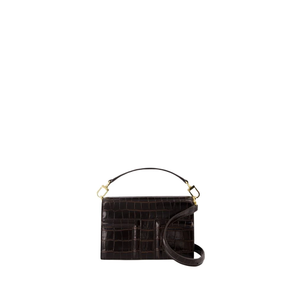 Totême Women's Brown Leather Flap Bag