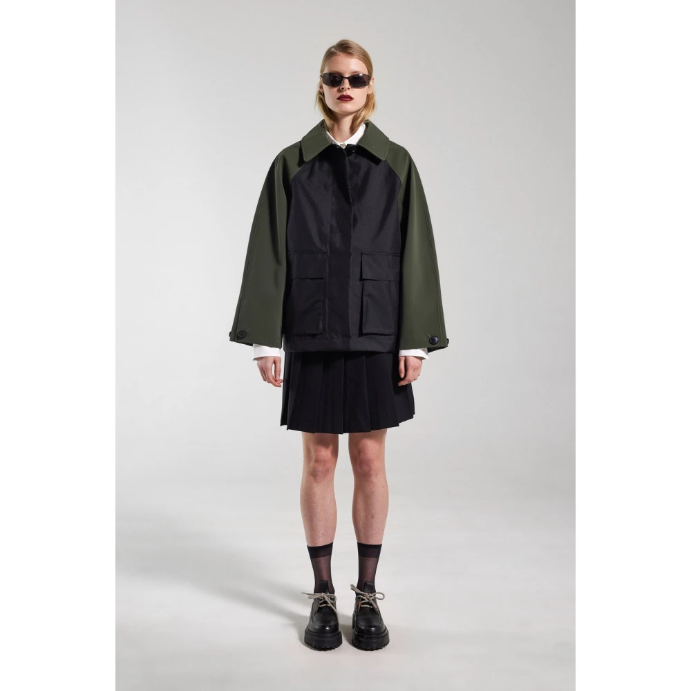 Stutterheim Varsity-Style Patch Regenjas Black Dames