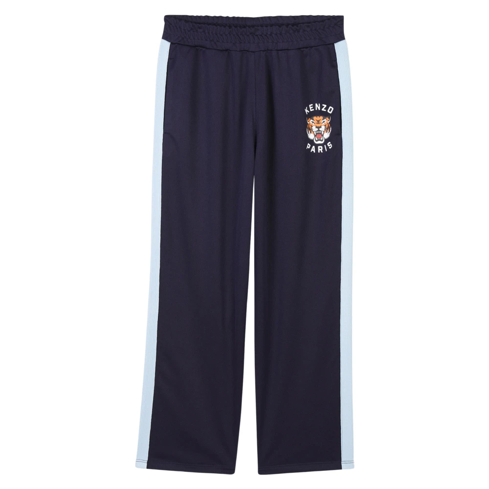 Kenzo Unisex Kids Blue Sweatpants, 5 Y, Logo Track Trousers