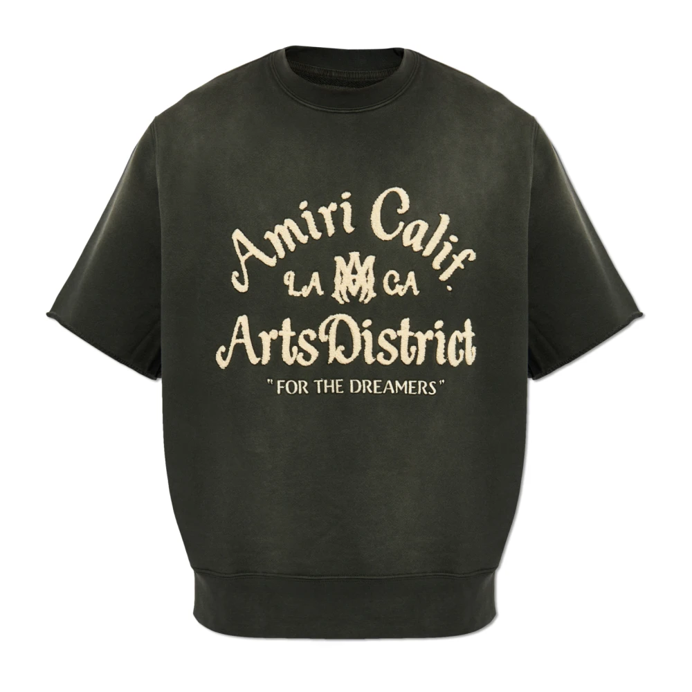 Amiri T-shirt met geborduurd logo Black Heren