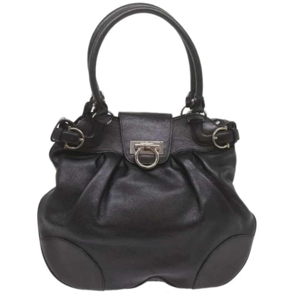 Salvatore Ferragamo Pre-owned Leather handbags Black Dames