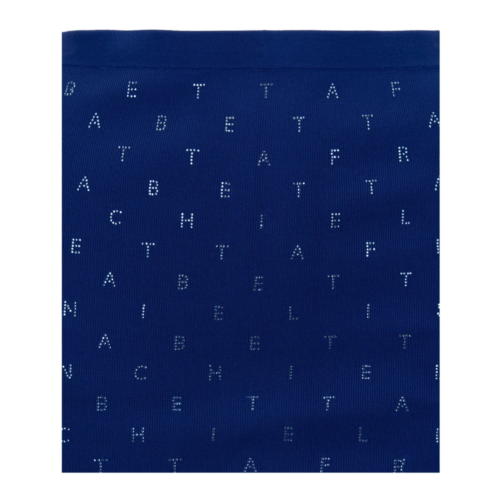 Elisabetta Franchi Korte Rok met Rits en Haak Blue Dames