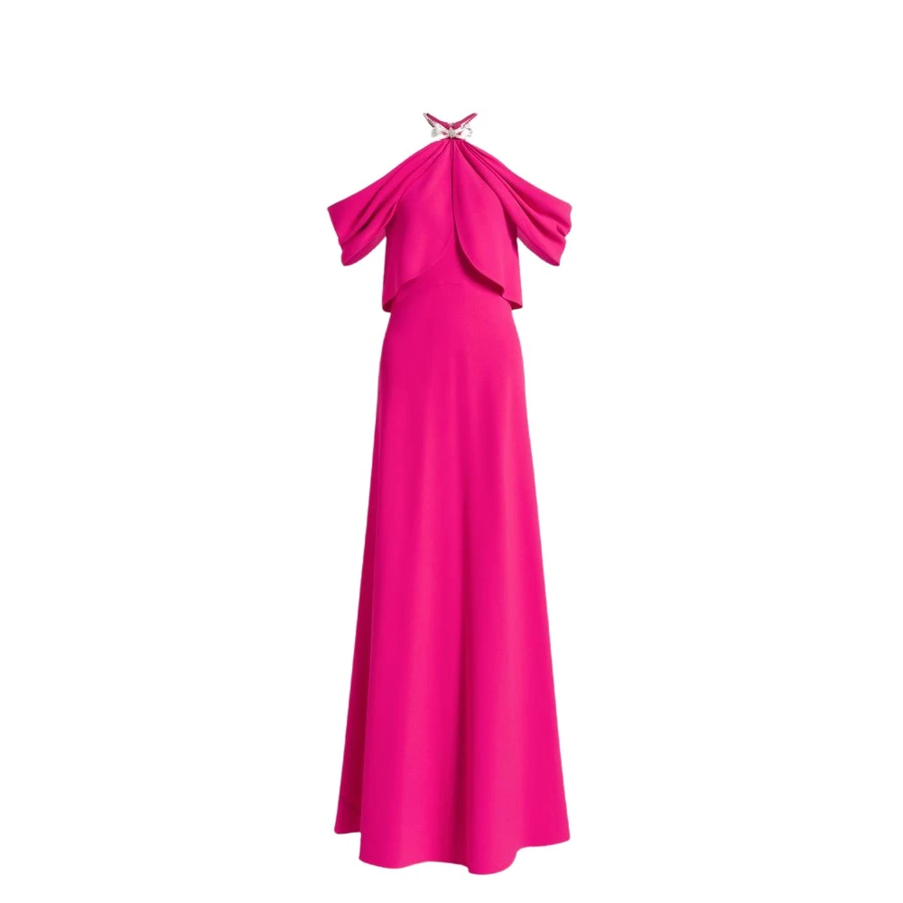 Alberta Ferretti Women's Pink Cady Evening Dress - Gowns - M - Dresses
