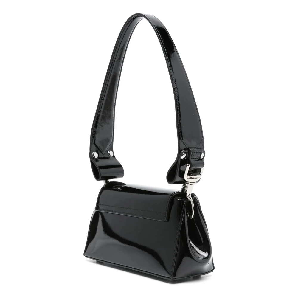 Vivienne Westwood Zwarte Gelakte Kalfsleren Handtas Black Dames