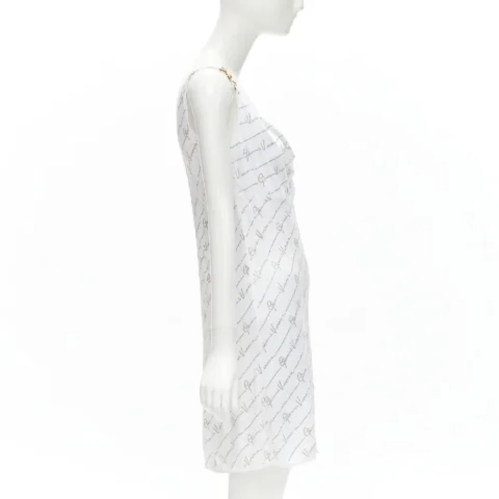 Versace Pre-owned Viscose dresses White Dames - Thumbnail 4