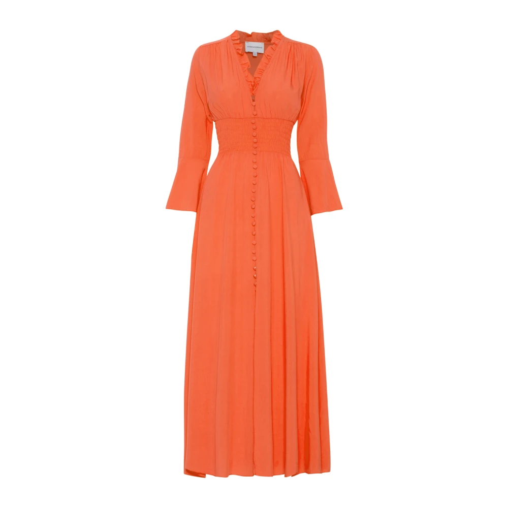 Americandreams Damen Orange Kleider, Sgröße: