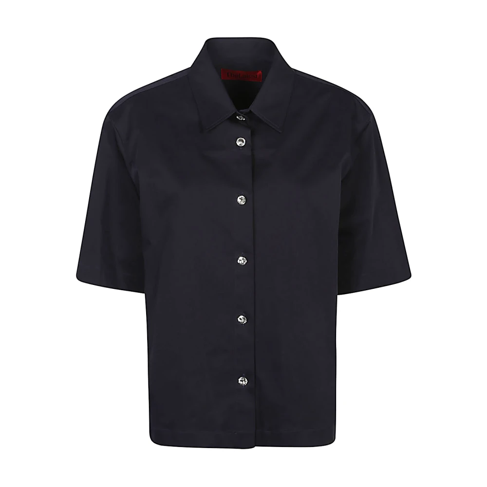 Thelatest Women's Blue Jewel Button Shirt - Shirts - L - Blouses & Shirts