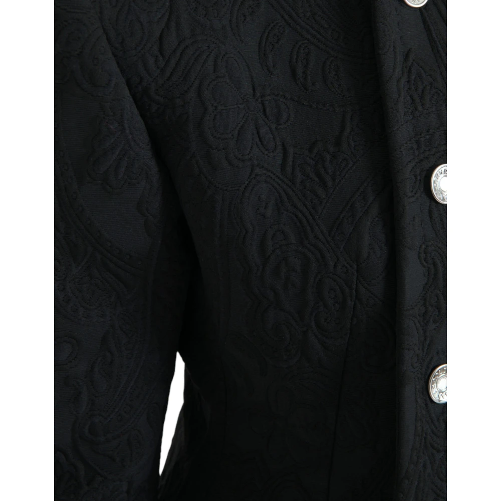 Dolce & Gabbana Elegante dubbelrijige blazerjas Black Dames