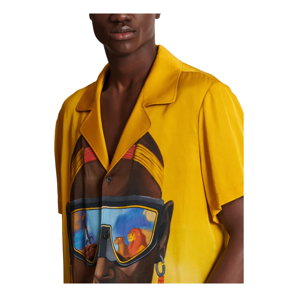 Balmain Disney x : The Lion King Satijnen pyjama met print Nika Mtwana Multicolor Heren