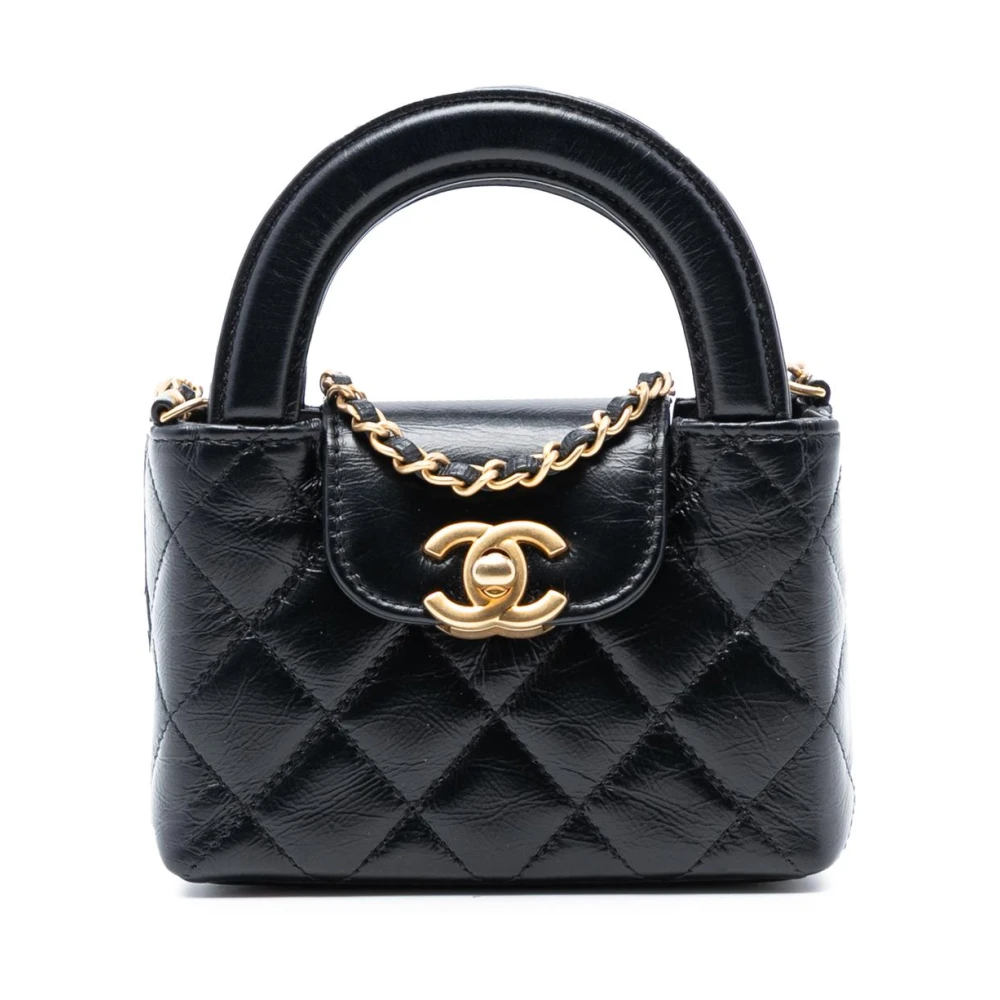 Chanel Vintage Women's Black Pre-Owned Top Handle Bag