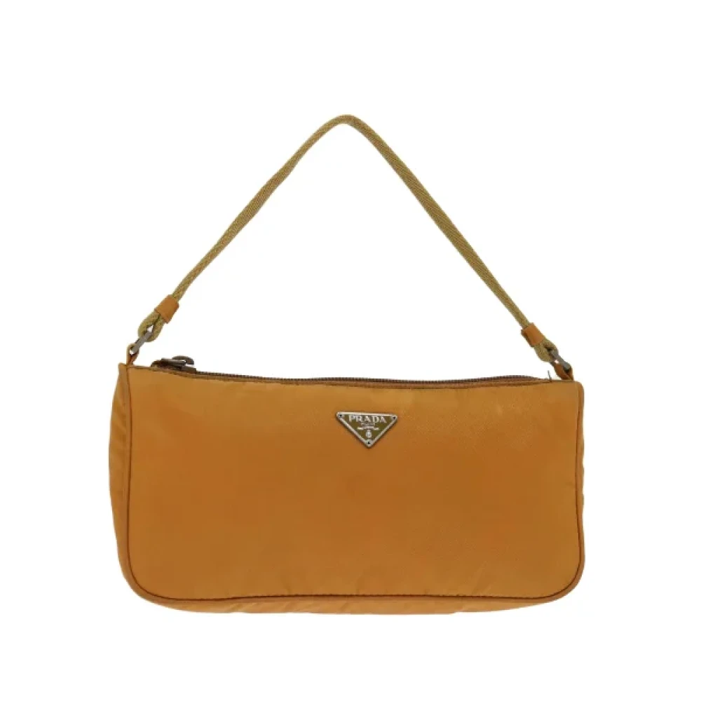 Prada Vintage Pre-owned Nylon prada-bags Orange Dames
