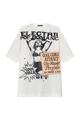 Oversized Jersey T-shirt med tryck