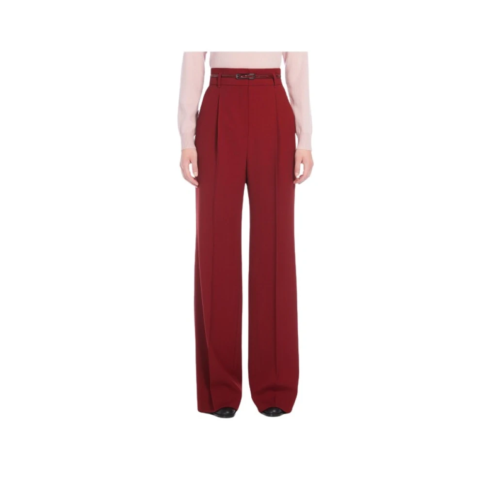 Max Mara Hoge taille wollen broek Red Dames
