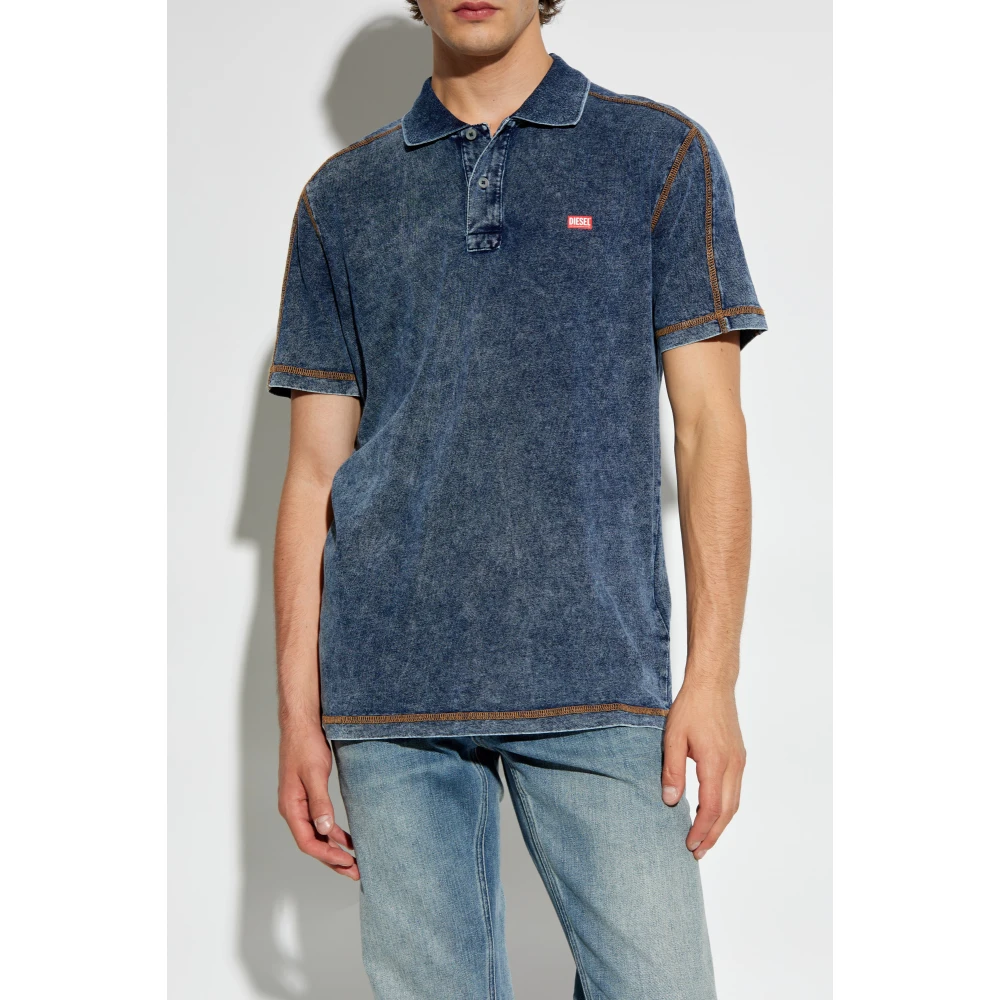 Diesel Polo `T-Swind` Blue Heren