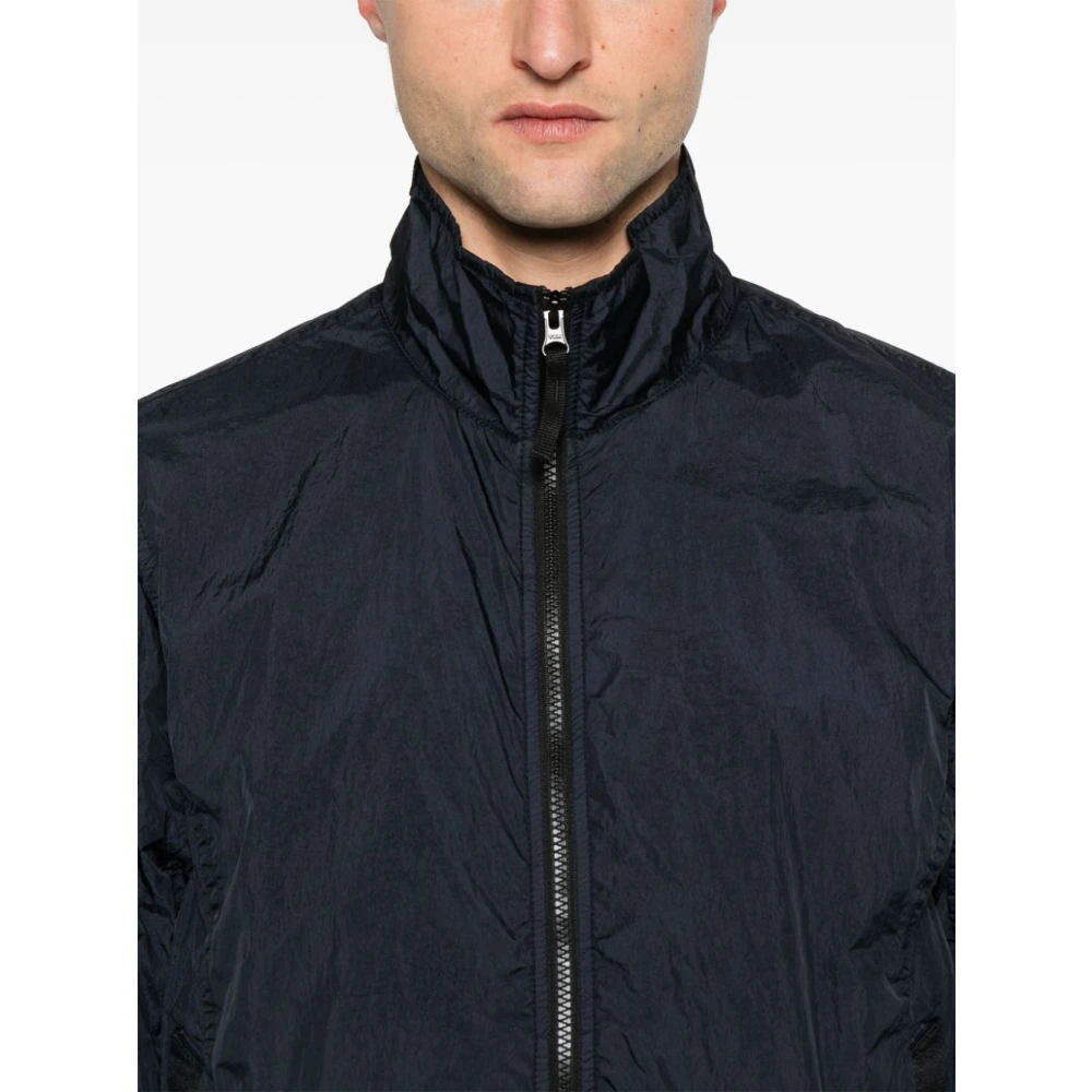 Stone Island Blauwe Nylon Bomberjack Blue Heren