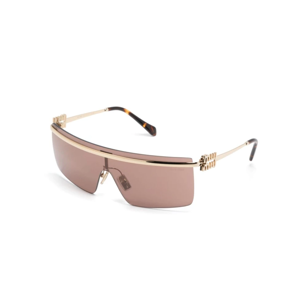 Miu Miu Women's Brown Woman Mu 50Zs Zvn70d Sunglasses Metal Gold Geometric Normal - Image 3