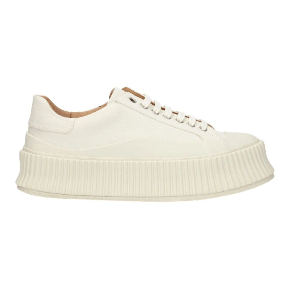 Jil Sander Fabric Platform Trainers - Female - Sneakers - White - 5 Uk - Shoes