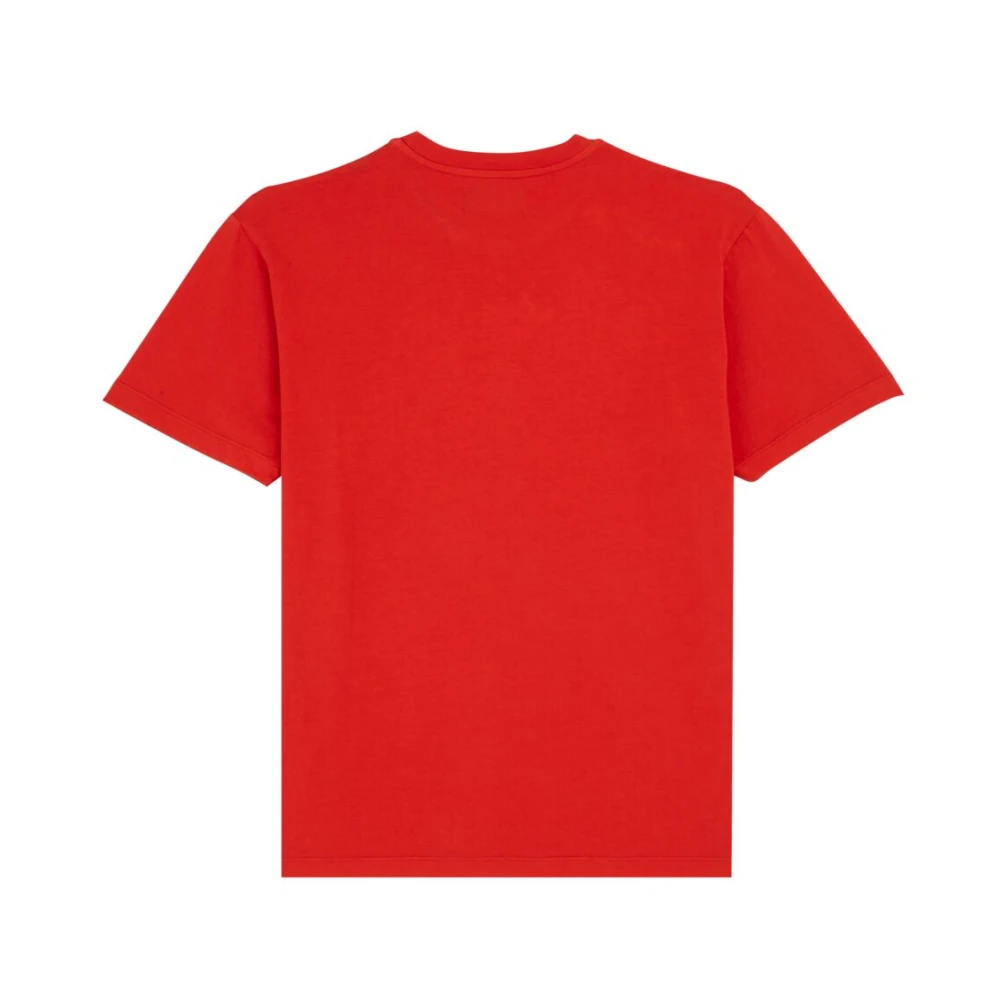 Vilebrequin Heren Logo Print Katoenen T-Shirt Red Heren