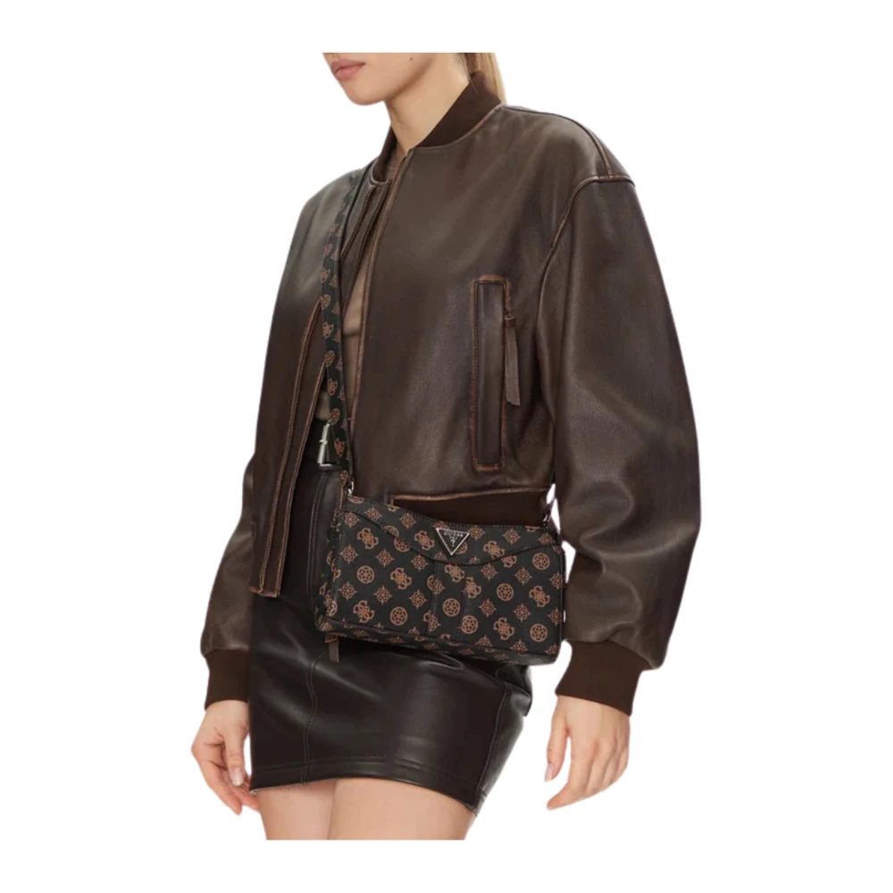 Guess Stijlvolle Crossbody Tas in Mocha Brown Dames