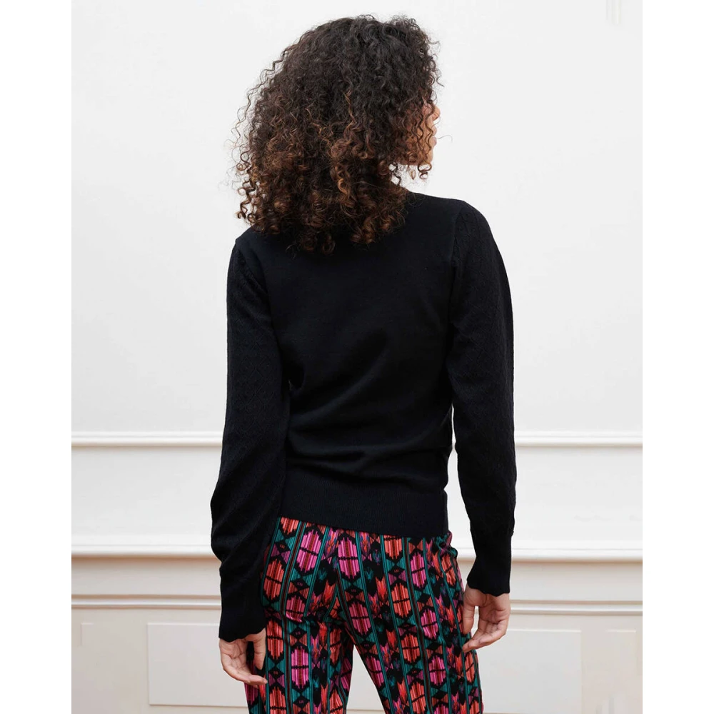 Lofty Manner Romy Sweater in Trendy Stijl Black Dames