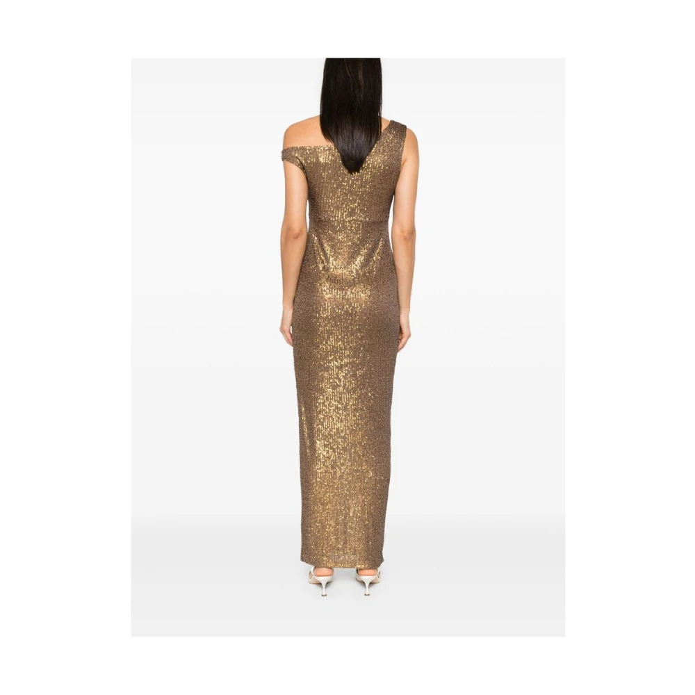 Norma Kamali Paillet One-Shoulder Jurk Brown Dames