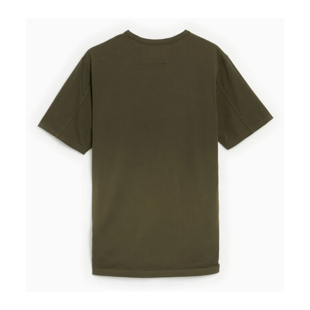 C.P. Company Groen Logo Crewneck T-shirt Green Heren