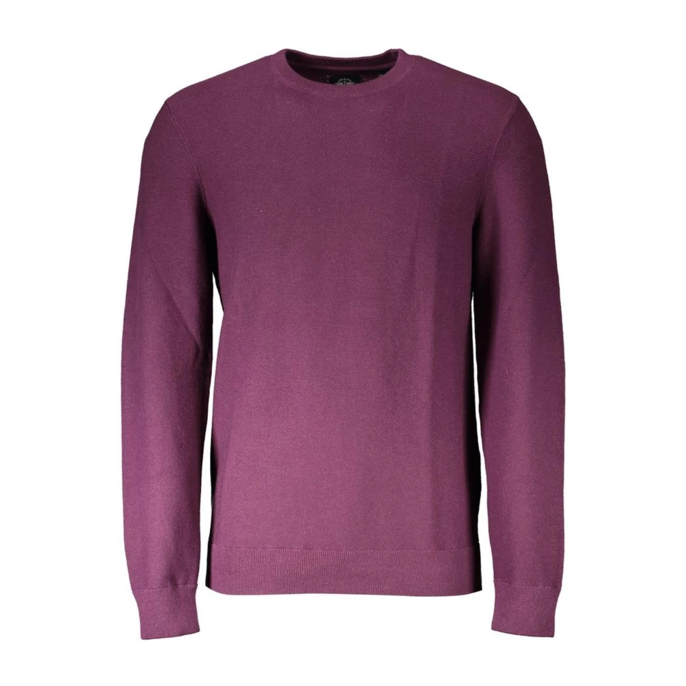 Dockers Luxe Paarse Crew Neck Sweater Logo Purple Heren