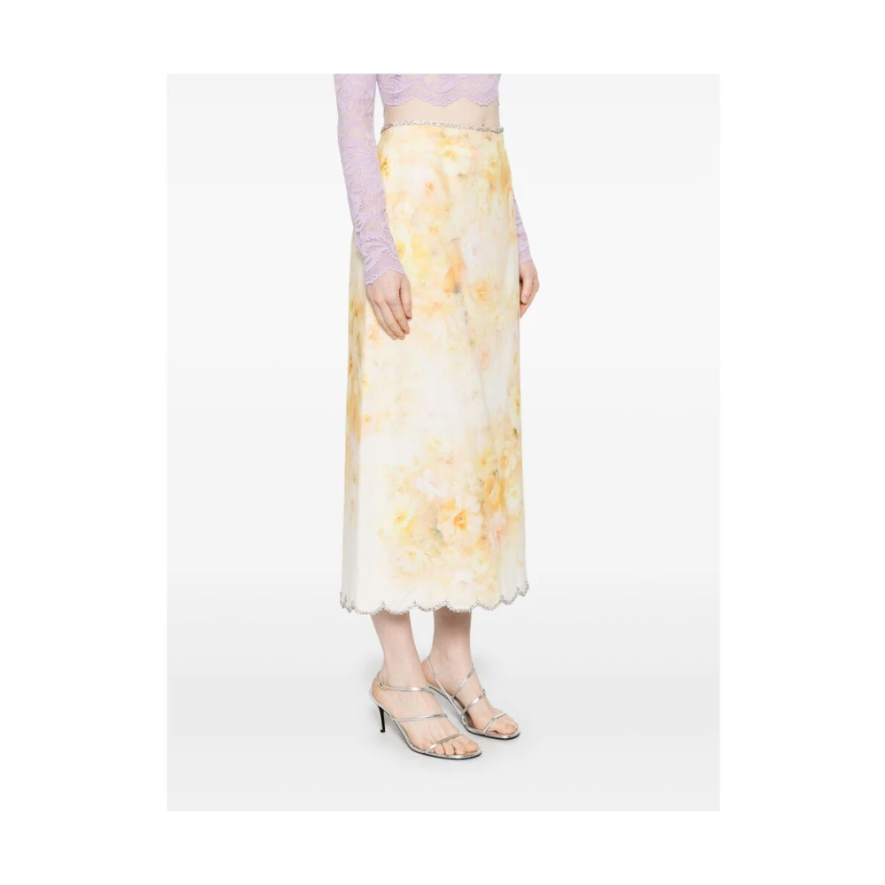 Zimmermann Gele Rits Achter Rok Yellow Dames