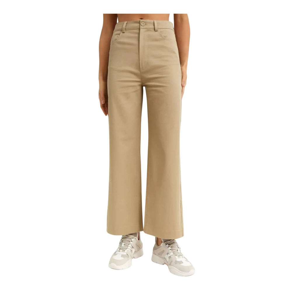 Nanushka Women's Beige Josine Trousers - Wide Trousers - S - Trousers