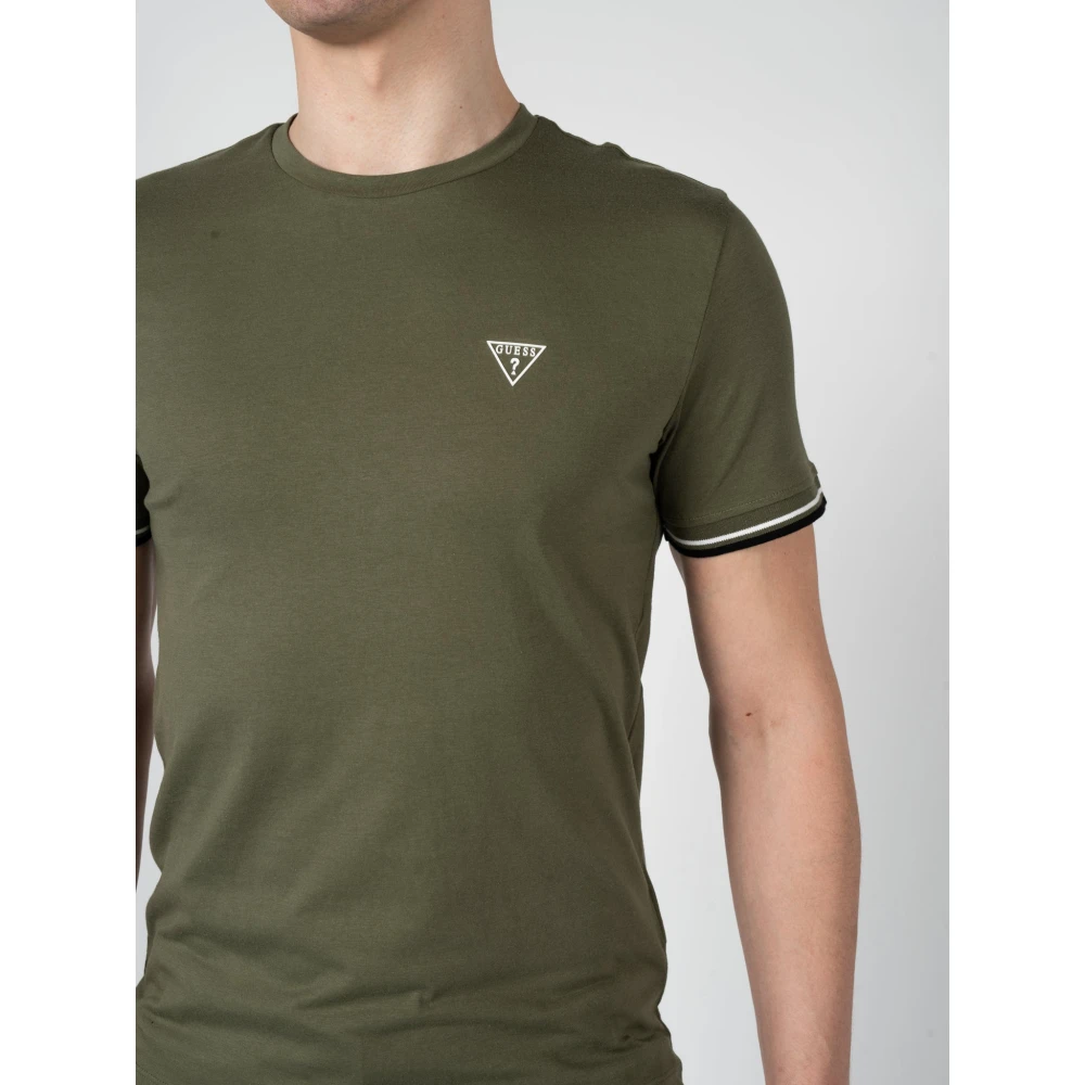 Guess Klassieke Ronde Hals T-Shirt Green Heren