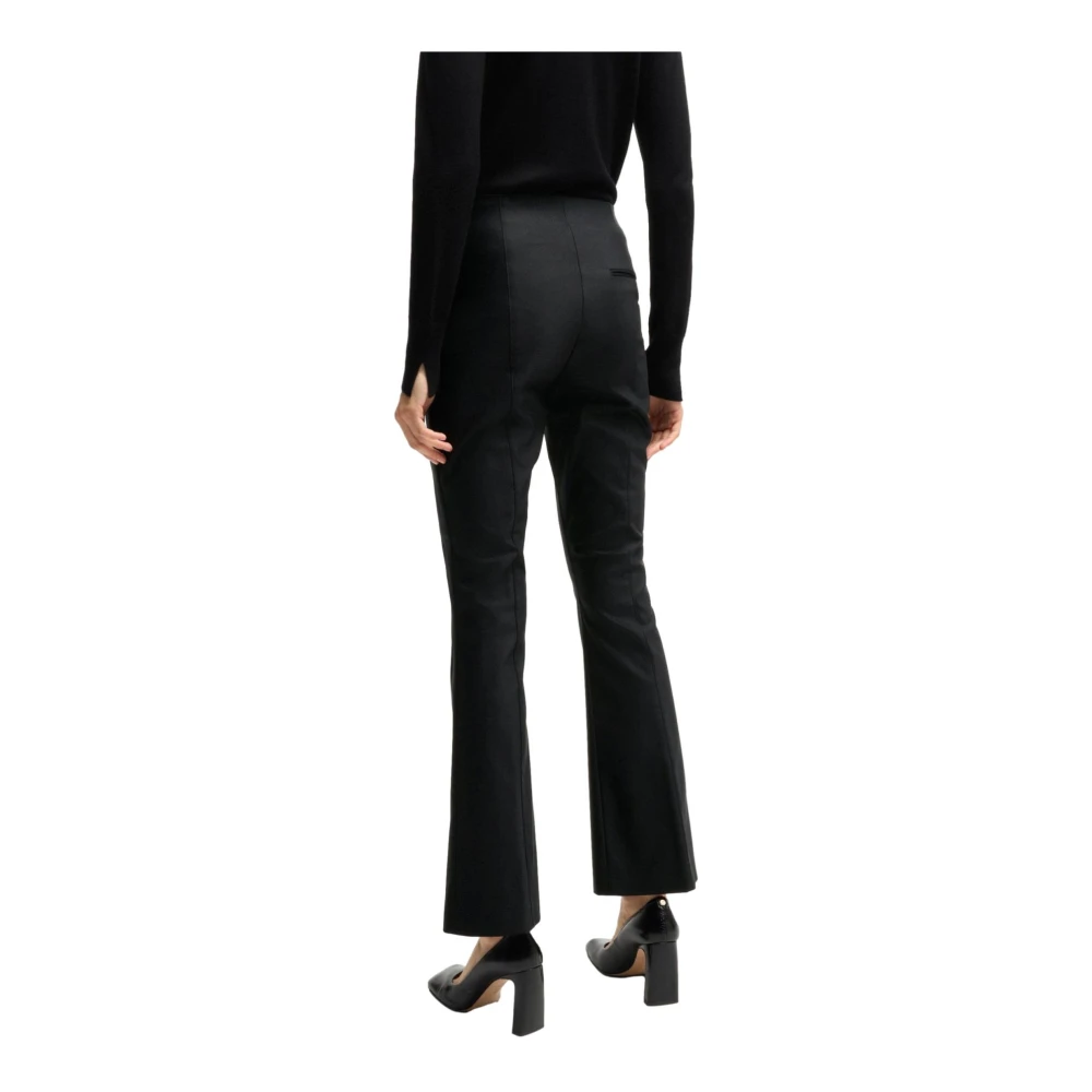 Hugo Boss Slim Fit Timasa Zwarte Bootcut Broek Black Dames
