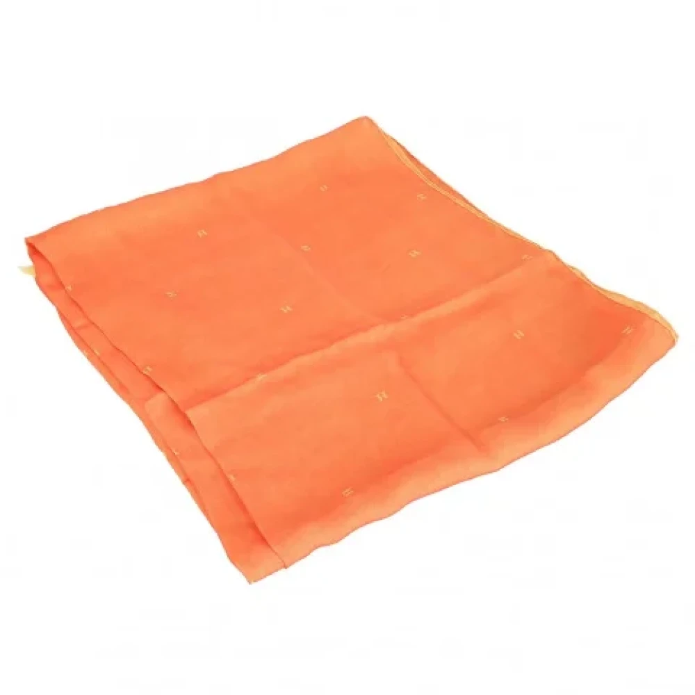 Hermès Vintage Pre-owned Silk scarves Orange Dames