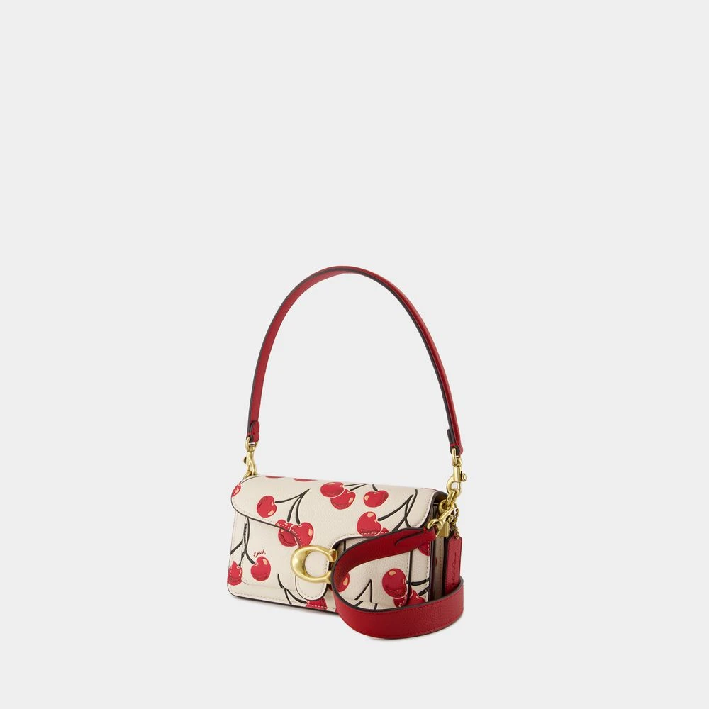 Coach Gestructureerde Lamsvacht Schoudertas Beige Dames