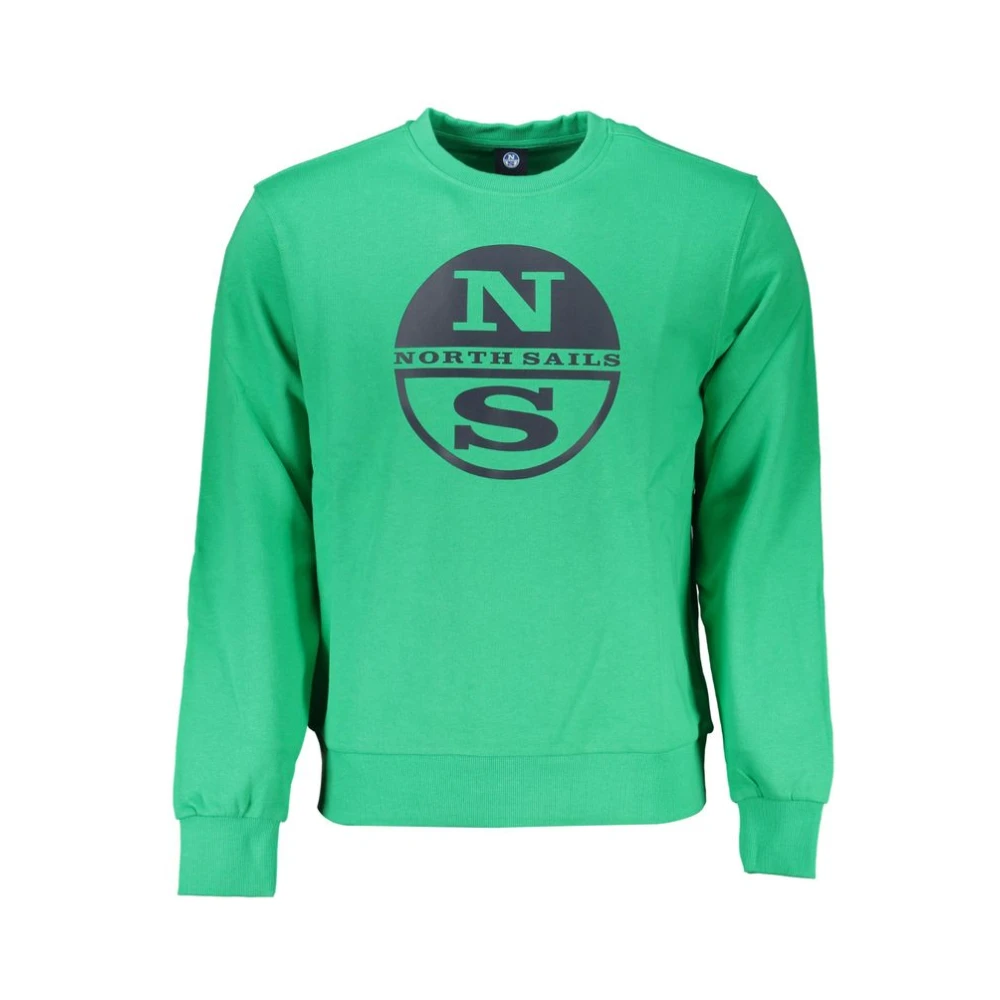North Sails Groene sweatshirt met lange mouwen en print Green Heren