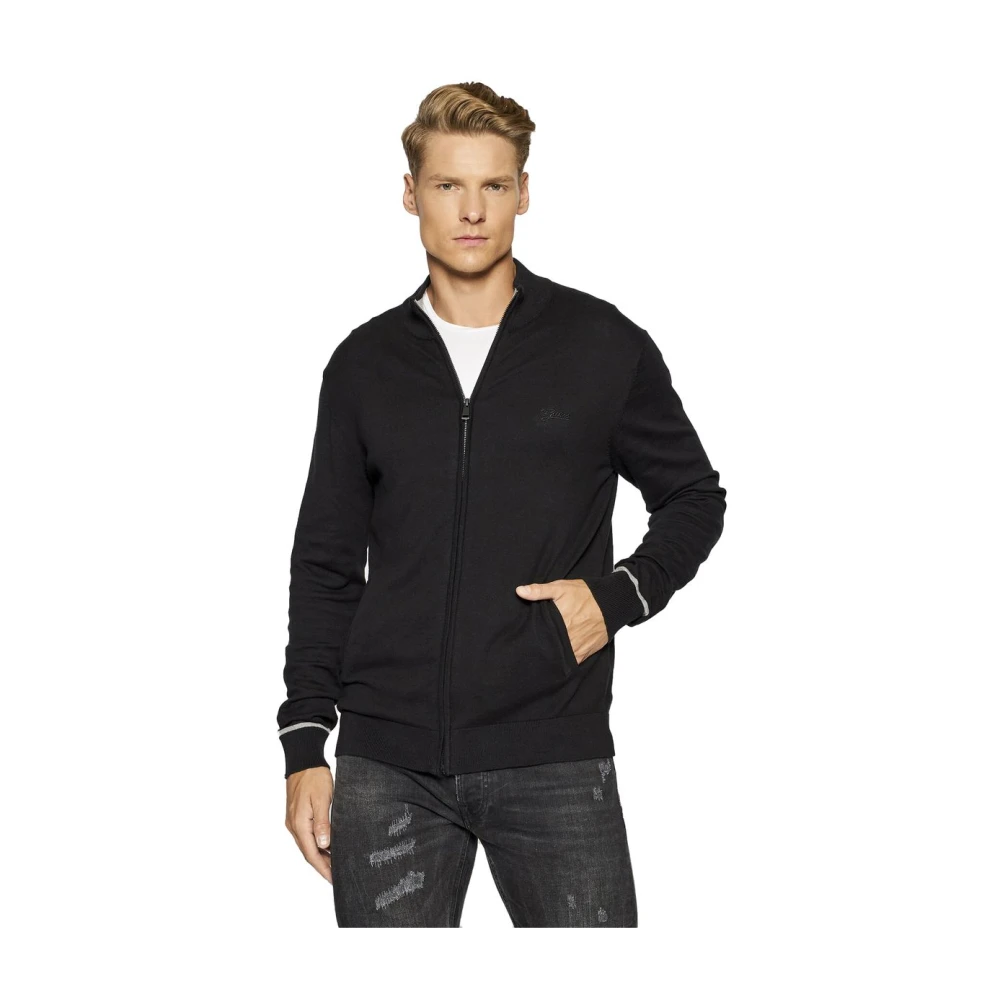 Guess Rits Cardigan Black Heren