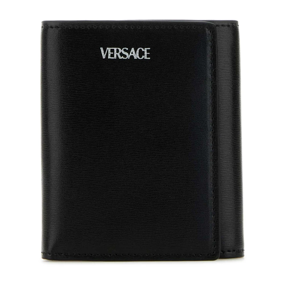 Versace Klassieke Zwarte Leren Portemonnee Black Heren