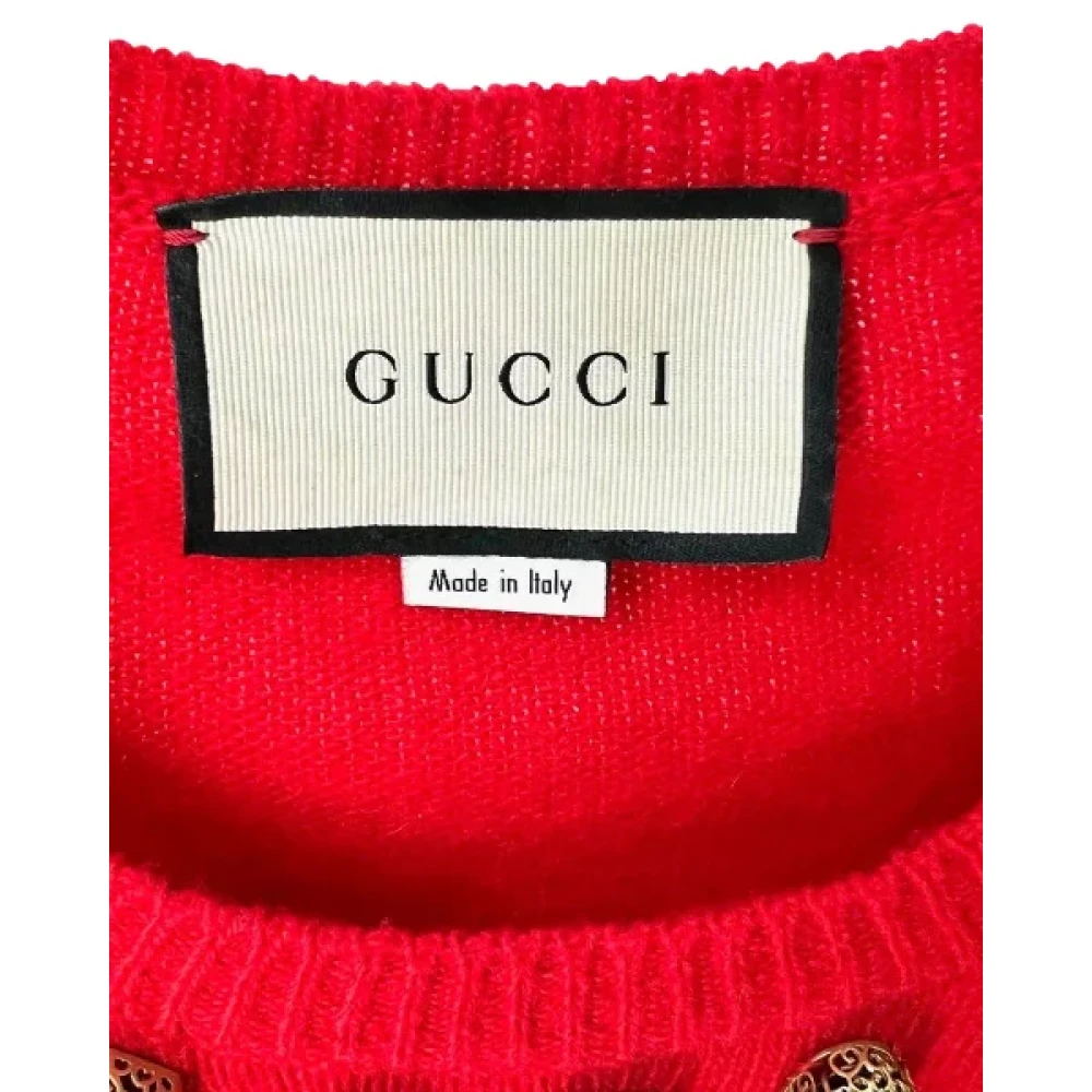 Gucci Vintage Rode Wollen Trui Red Dames