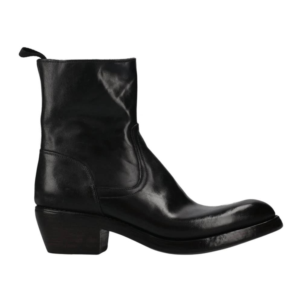 Premiata Men's Black Cowboy & Biker Boots, 7 Uk, Cordovan Ankle Boots
